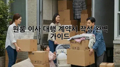 원룸 이사 대행 계약서 작성 완벽 가이드!